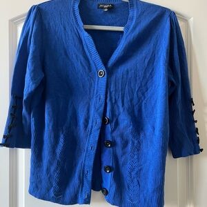 Notations Cobalt Blue Button-Down Top